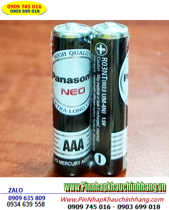 Panasonic R03NT/2S, Pin đũa AAA 1.5v Panasonic Hi-top R03NT/2S (Vỉ 2 viên)